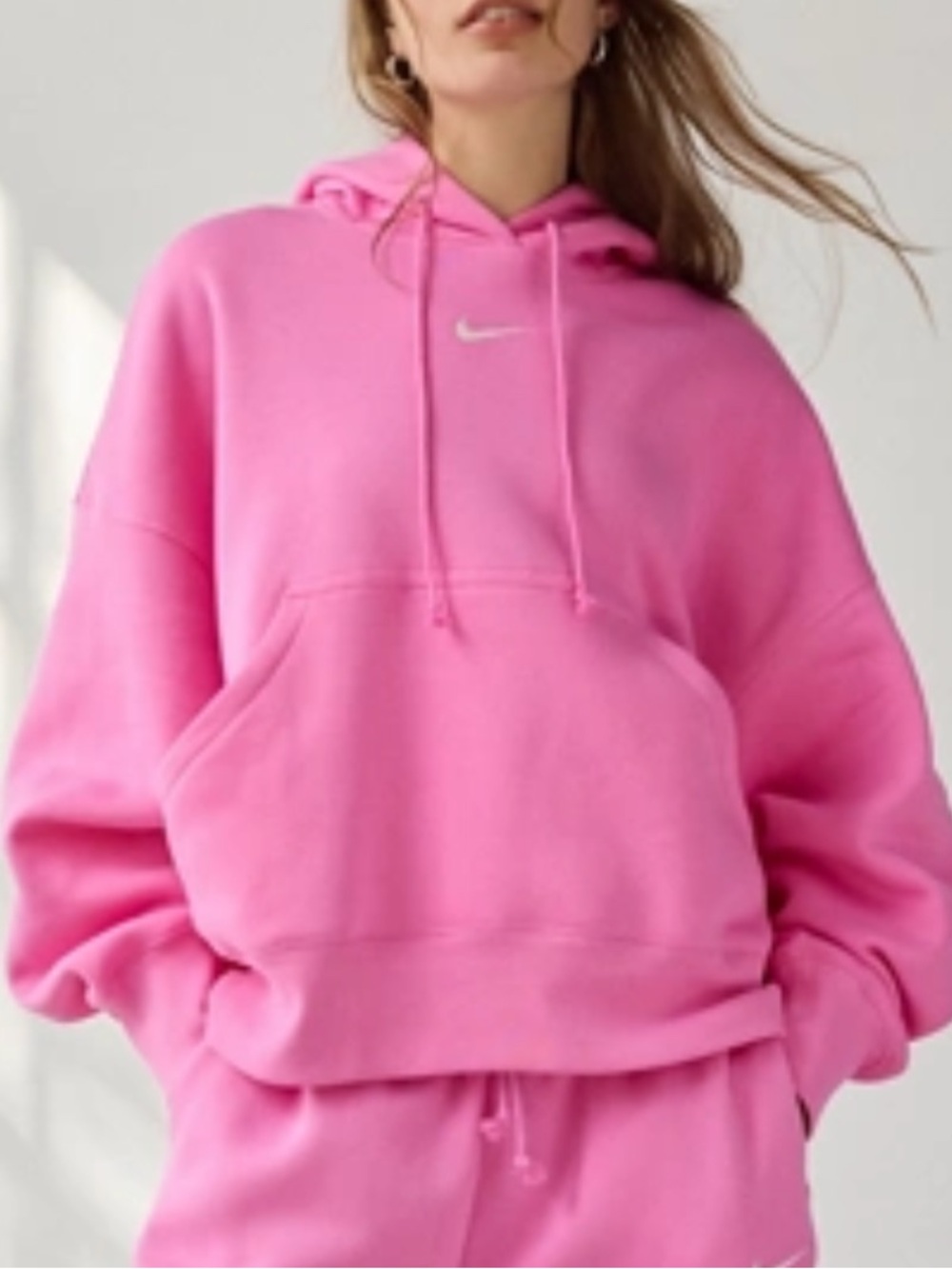 Nike Women's Hot Pink Oversized Hoodie
